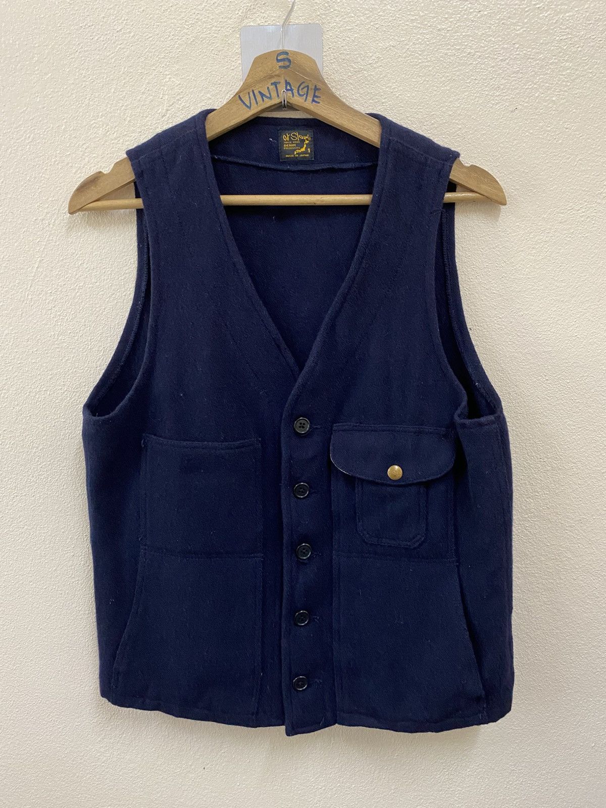 Orslow Vtg Or Slow Denim Product Japan Made - Wool Vest Size US M / EU 48-50 / 2 - 1 Thumbnail