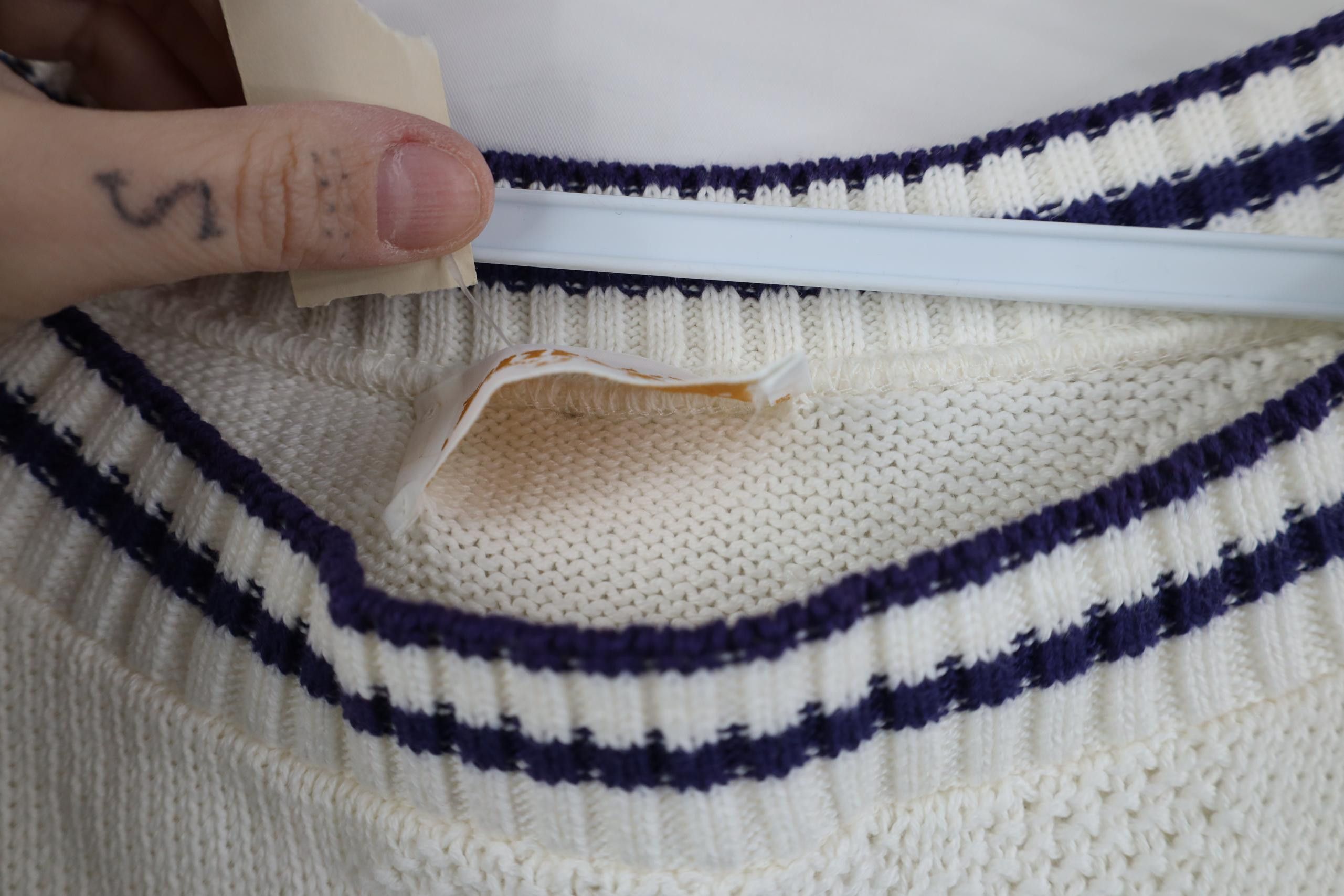 Vintage Deadstock Vintage 70s Streetwear Knit Sweater White USA Size M / US 6-8 / IT 42-44 - 5 Thumbnail