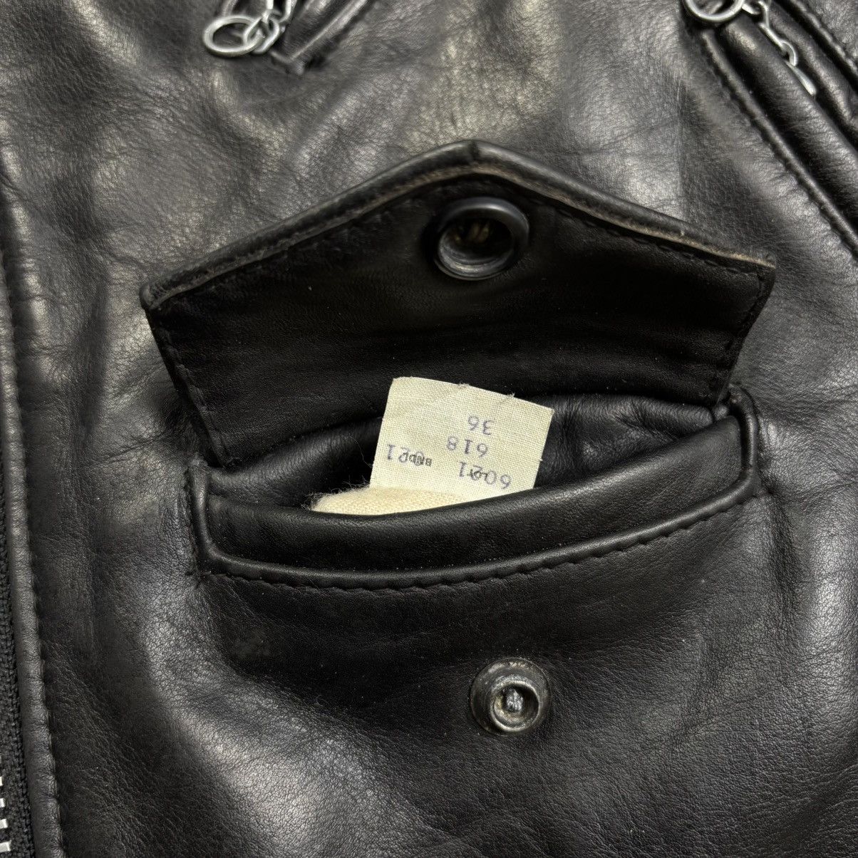 Schott Vintage 90s Schott 618 double riders studded leather jacket Size US S / EU 44-46 / 1 - 8 Thumbnail