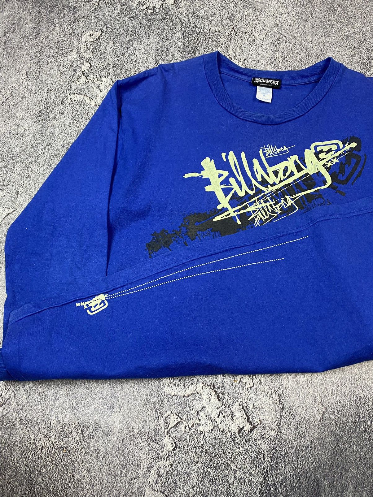 Billabong × Vintage VTG 00s Billabong Blue Surf Style Longsleeve Y2K Streetwear Size US L / EU 52-54 / 3 - 6 Thumbnail