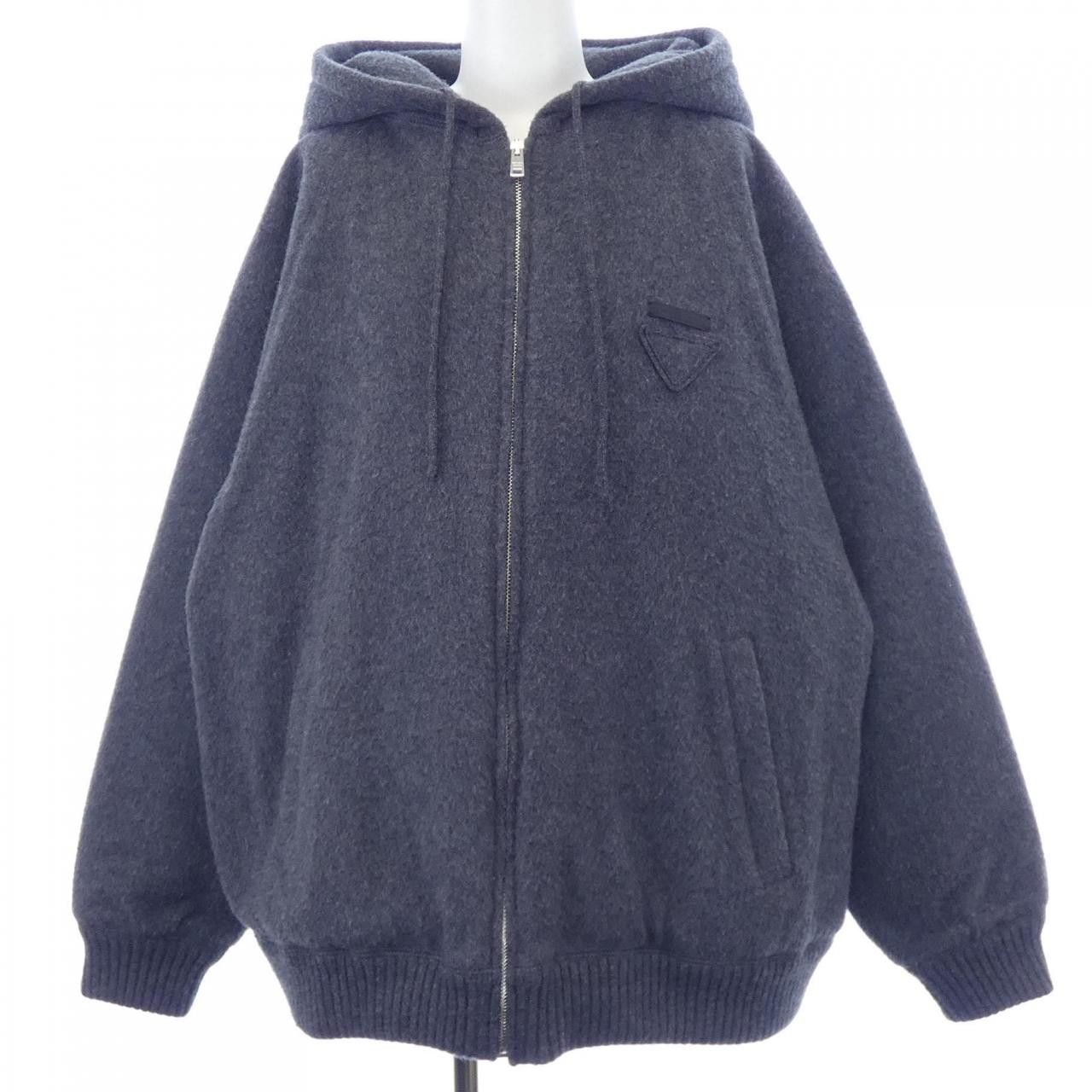 Prada Prada Prada Cashmere Blend Jacket Textile Outerwear 138574S2121ZCA DUTY FREE for USA Size ONE SIZE - 1 Thumbnail