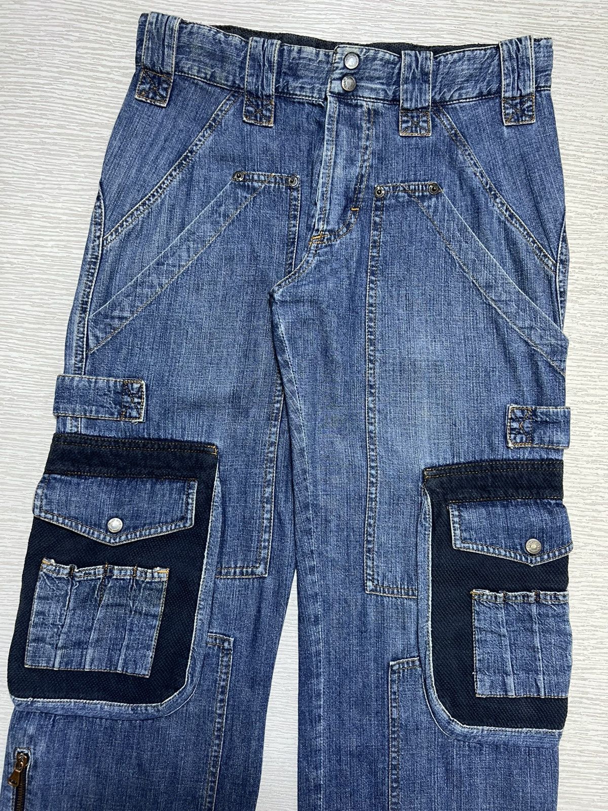 Dolce & Gabbana Dolce & Gabbana - AW03 Denim Parachute Carpenter Cargo Pants Size US 30 / EU 46 - 3 Thumbnail