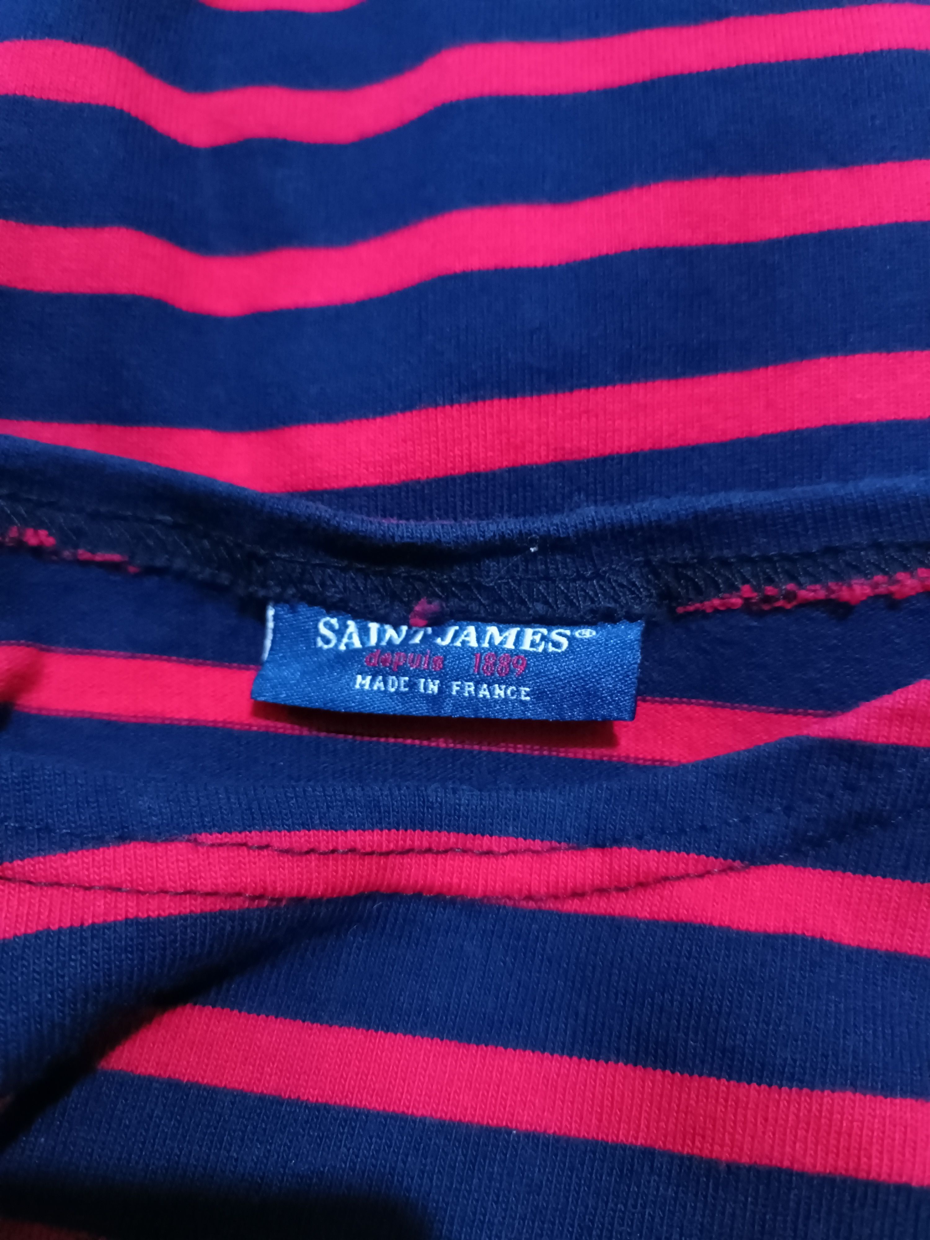 Saint James Saint James Red Blue Stripe T-shirt Nirvana Style Size US L / EU 52-54 / 3 - 7 Thumbnail