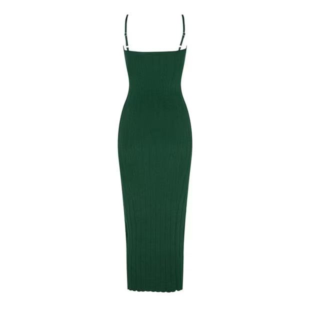 Jacquemus o1g2r1mq1024 Maxi Dress in Dark Green Size M / US 6-8 / IT 42-44 - 2 Thumbnail
