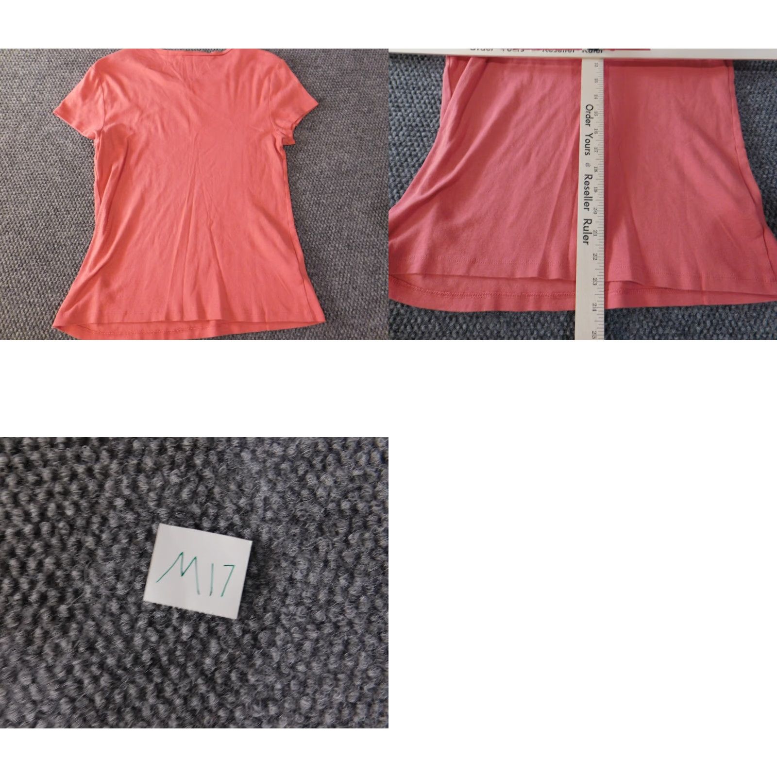 Ann Taylor Ann Taylor Womens Blouse XL Pink Crew Neck Pullover Short Sleeve Casual Regular 100% Cotton Ruffle Down Fabric Colorful Basic Top Shirt Size XL / US 12-14 / IT 48-50 - 8 Thumbnail