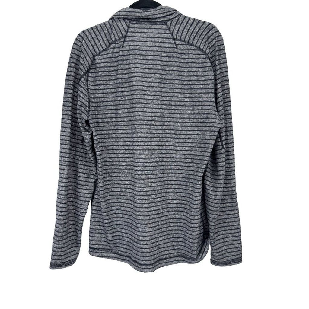 Lululemon Lululemon Surge Warm 1/2 Zip Raven Stripe Black Black 21.5 Size US L / EU 52-54 / 3 - 3 Thumbnail