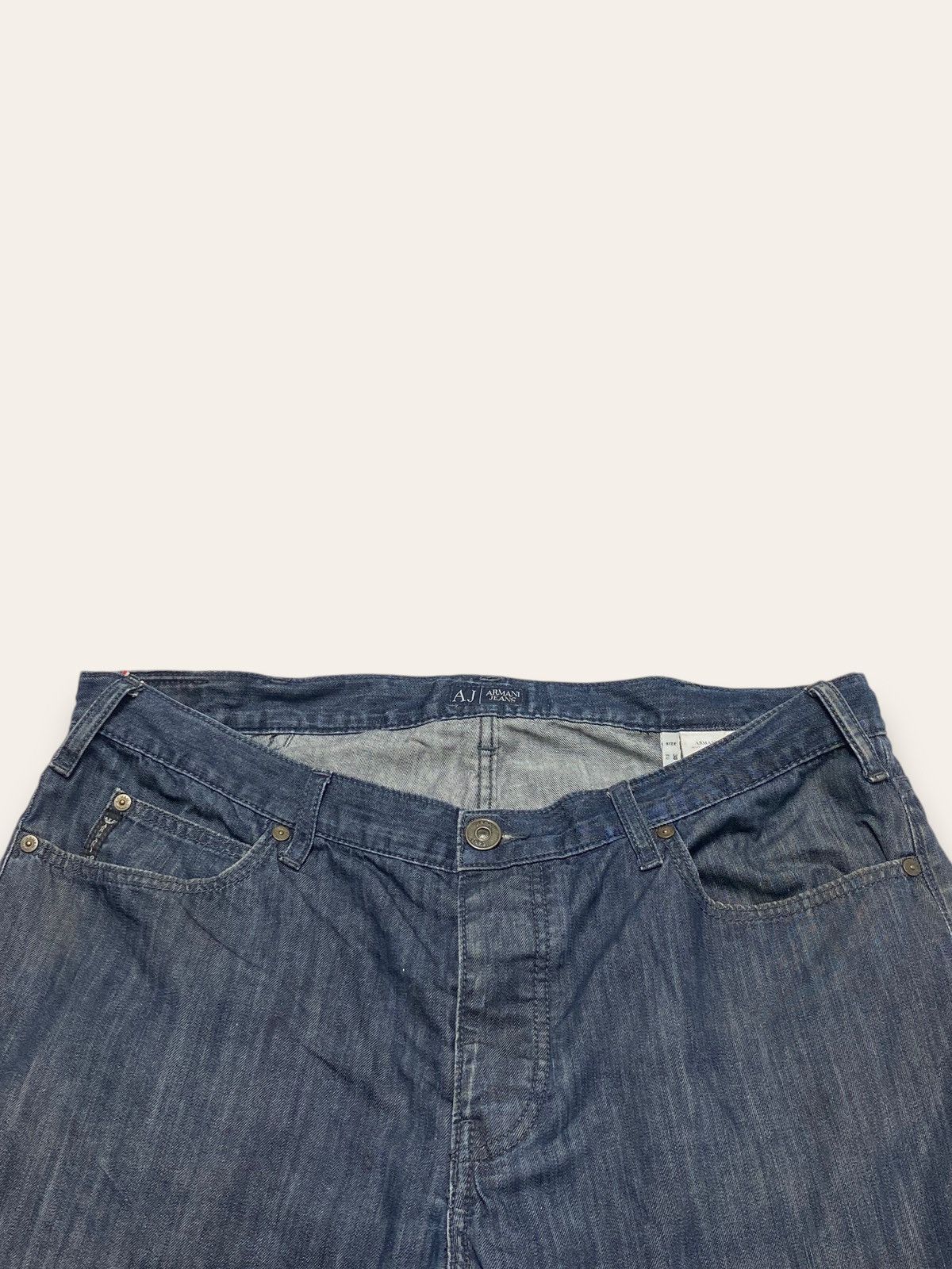Armani Vintage ARMANI Dark Blue Denim Jeans Wide Baggy Y2K Size US 38 / EU 54 - 5 Thumbnail