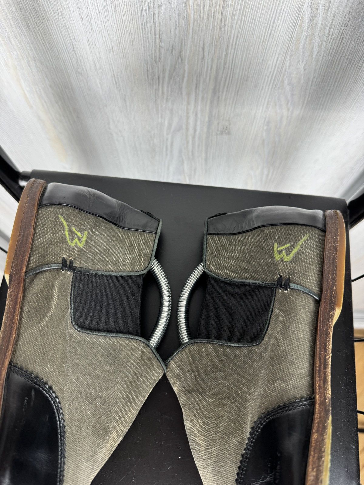 Barracuda Barracuda Grey Canvas Black Leather light chelsea boots 42 Size US 9 / EU 42 - 10 Thumbnail