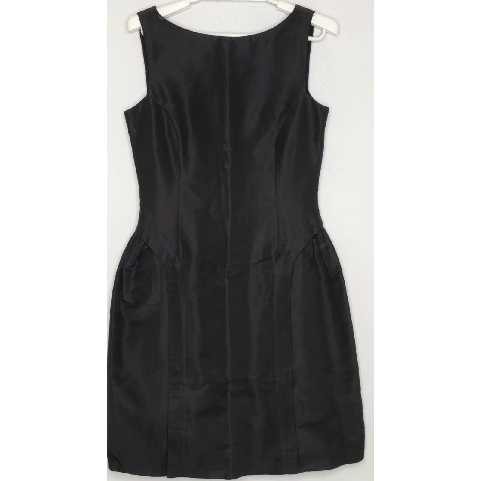 Vintage Jill Stuart Little Black Dress Size 2 Sleeveless Boat Neck Fit & Flare Knee Length Black Women Dress Size XS / US 0-2 / IT 36-38 - 2 Thumbnail
