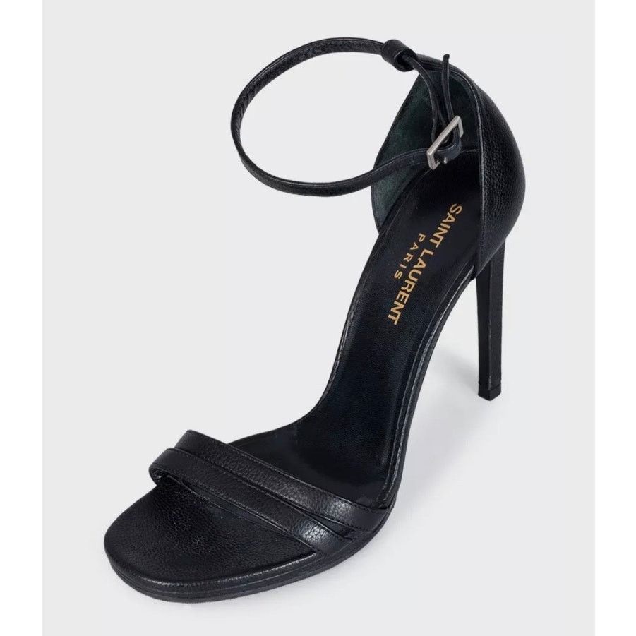 Saint Laurent Paris Saint Laurent Black Leather Tribute Heels Size 37 Size US 6 / IT 36 - 2 Thumbnail