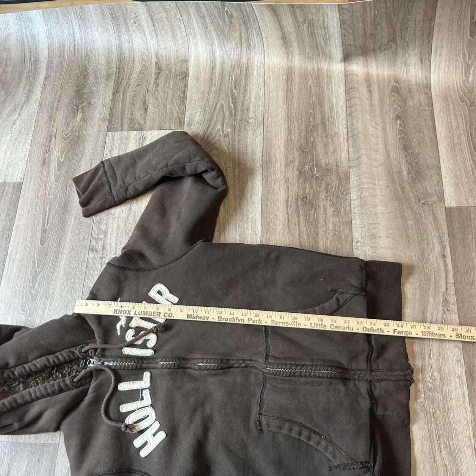 Other Grail Brown Hollister Fur Lined Zip Up Hoodie 00’s Rare M Size US M / EU 48-50 / 2 - 8 Thumbnail