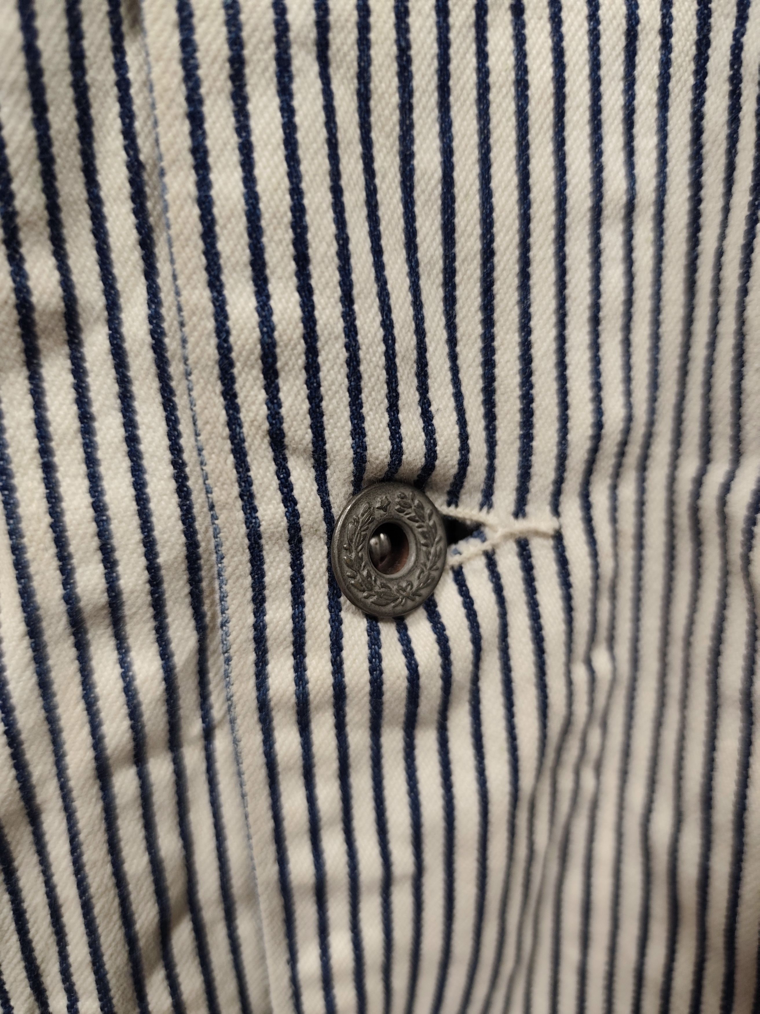 Orslow ORSLOW Hickory Stripe Chore Coat Work Jacket Made In Japan Size US L / EU 52-54 / 3 - 8 Thumbnail