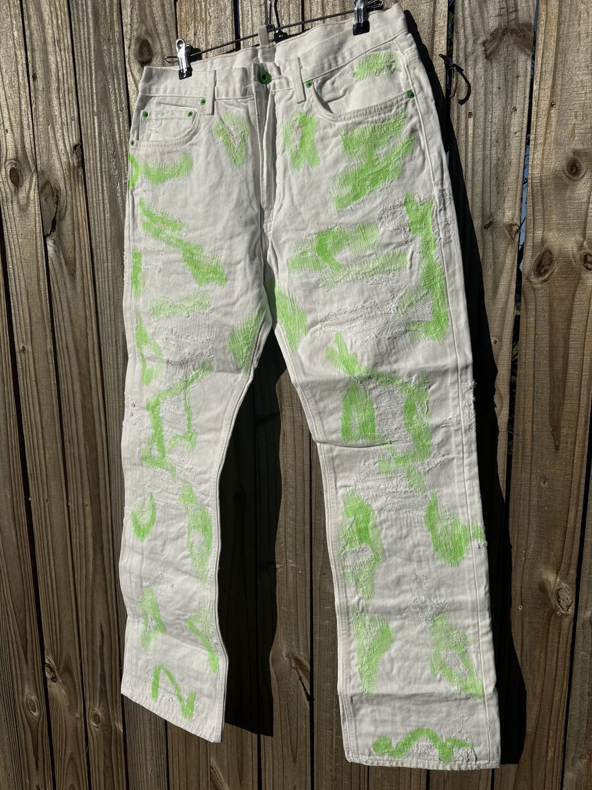 Endless NEW ENDLESS DENIM “Green on White” Size 34 Size US 34 / EU 50 - 2 Thumbnail