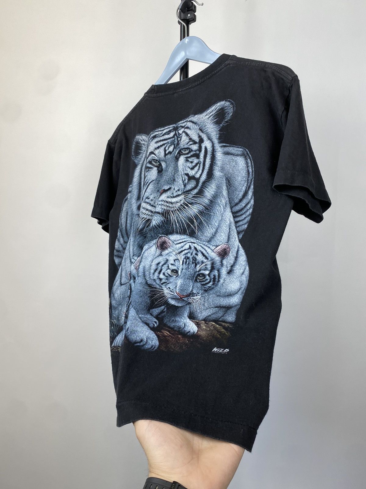 Vintage White Tiger Vintage 90s T-Shirt Tee Size US M / EU 48-50 / 2 - 9 Thumbnail