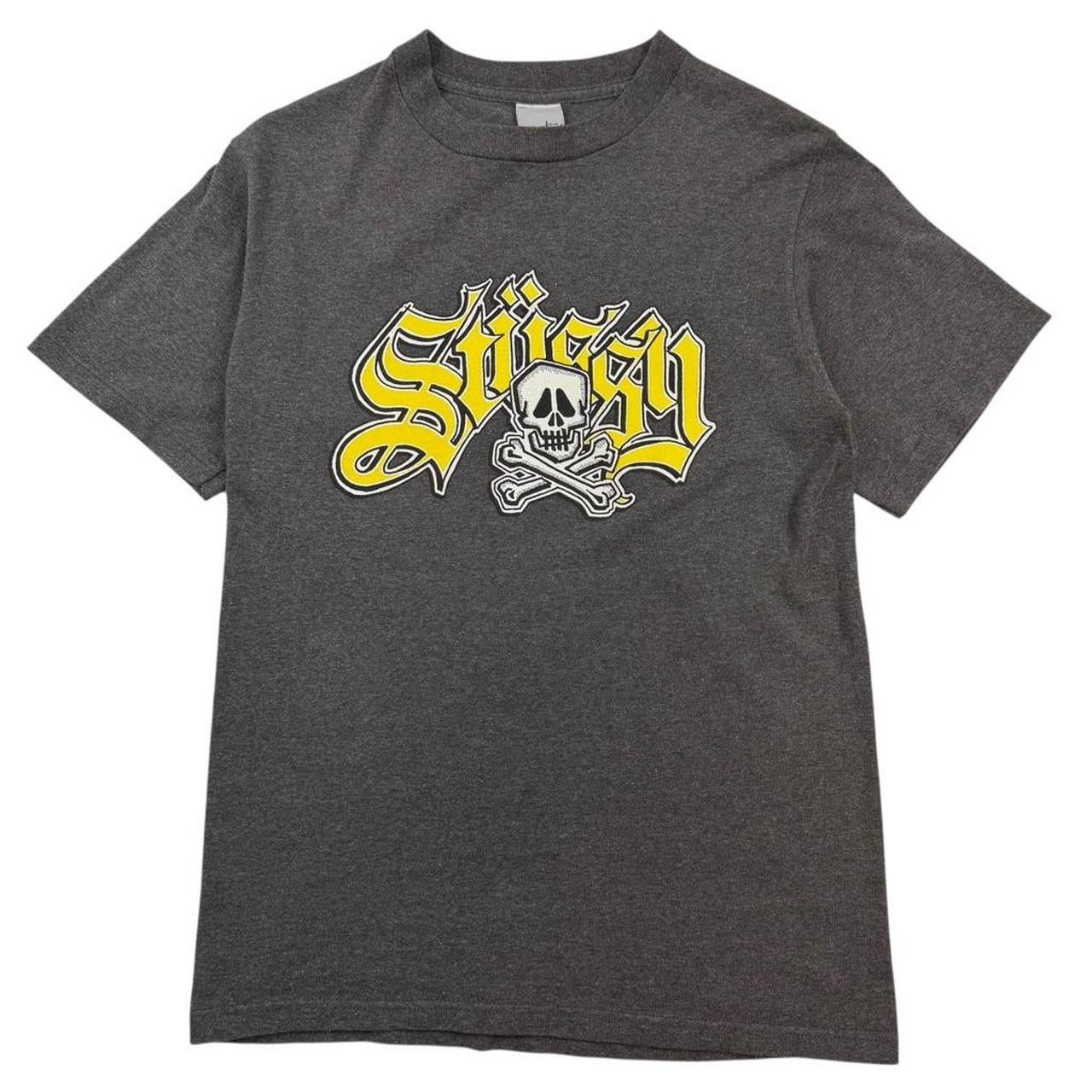 Stussy Vintage 2000s Stussy Skull Gothic Spellout T-Shirt - Small Size US S / EU 44-46 / 1 - 1 Thumbnail
