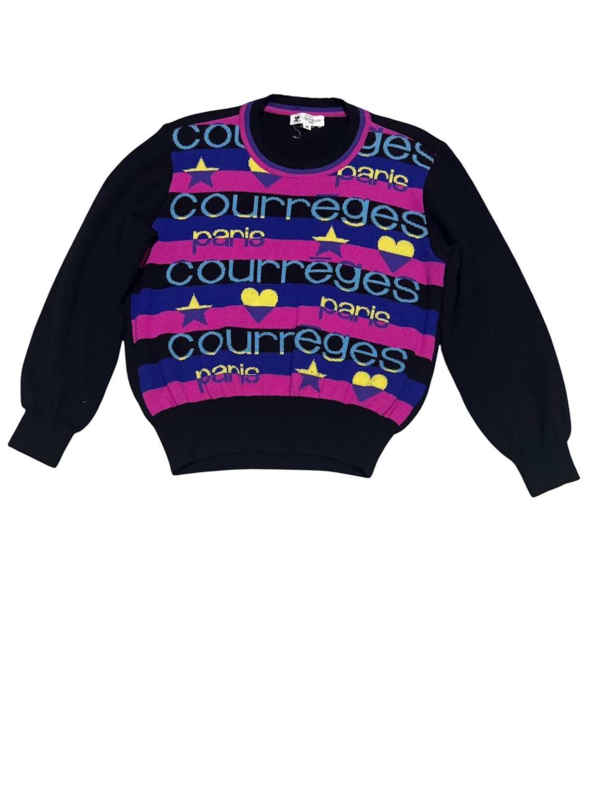 Courreges × Vintage Rare! Courreges Colourway Jumper Cardigan Knitwear Size US M / EU 48-50 / 2 - 1 Thumbnail