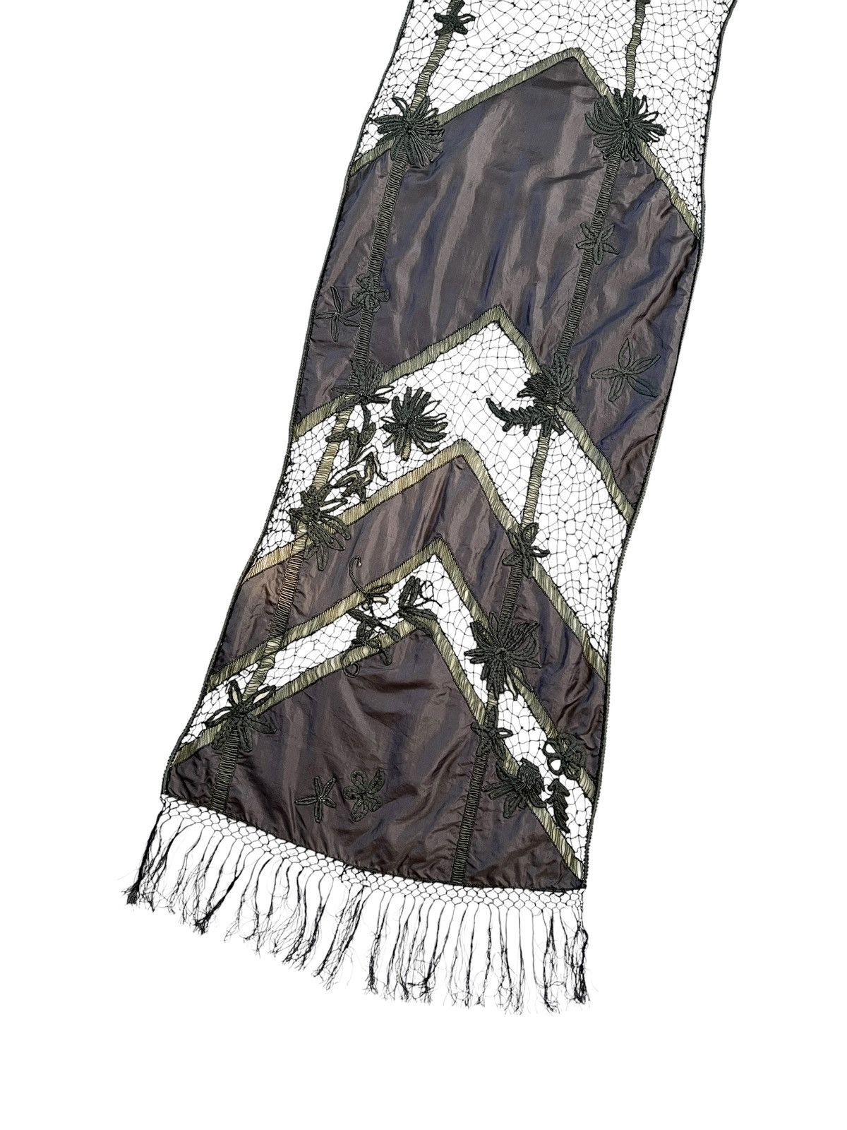 Dries Van Noten Dries Van Noten Handmade Lace Silk Scarf Size ONE SIZE - 6 Thumbnail