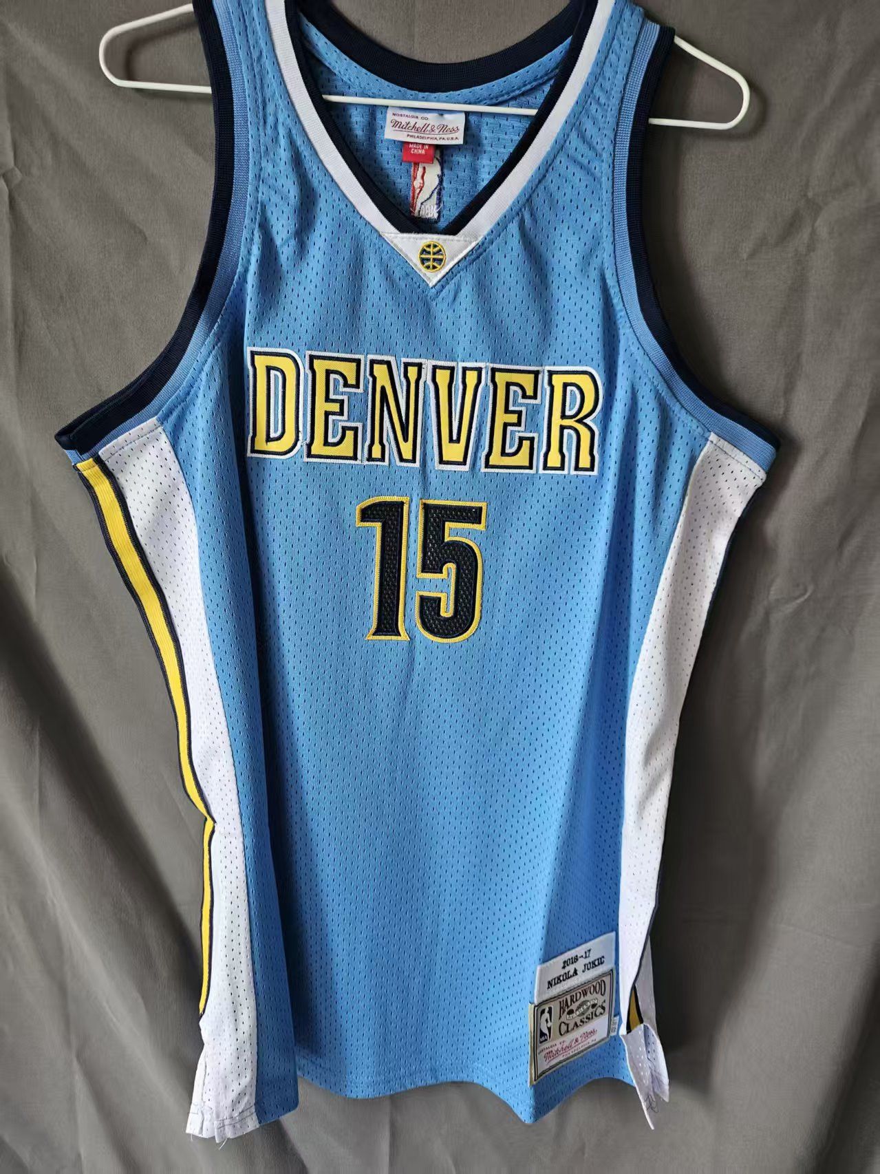 NBA Denver Nuggets #15 Nikola Jokić Jersey Double Stitched Size US M / EU 48-50 / 2 - 1 Thumbnail