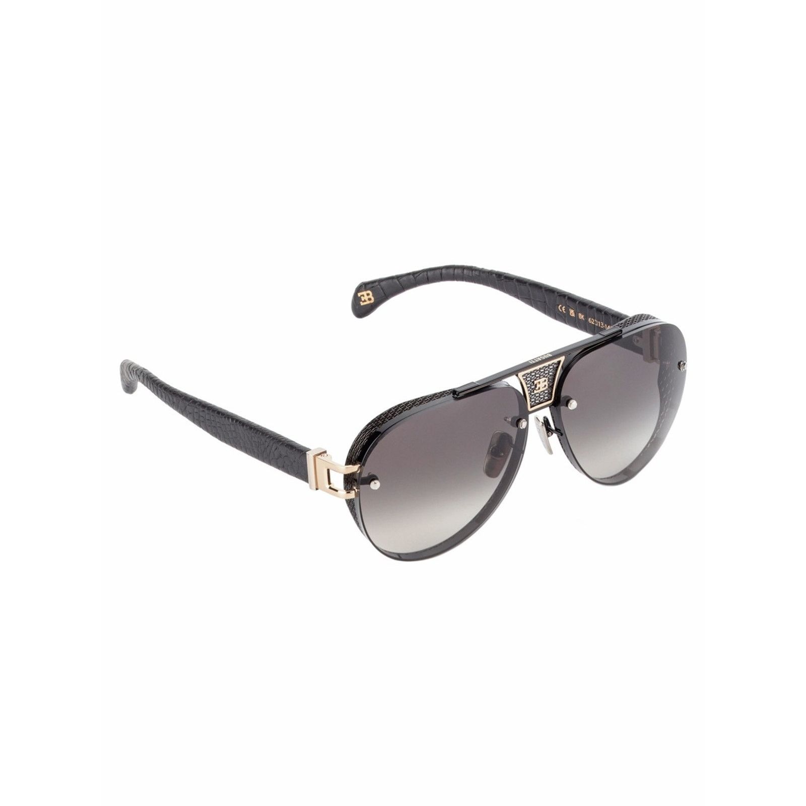 Bugatti New BUGATTI 05 BK Black Men's Aviator Sunglasses Authentic Size ONE SIZE - 4 Thumbnail