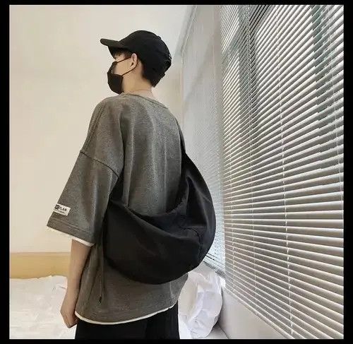 American Edition × Designer Bag Shoulder Nylon Roomy Bag Japanese Harajuku style Zipper Size ONE SIZE - 3 Thumbnail