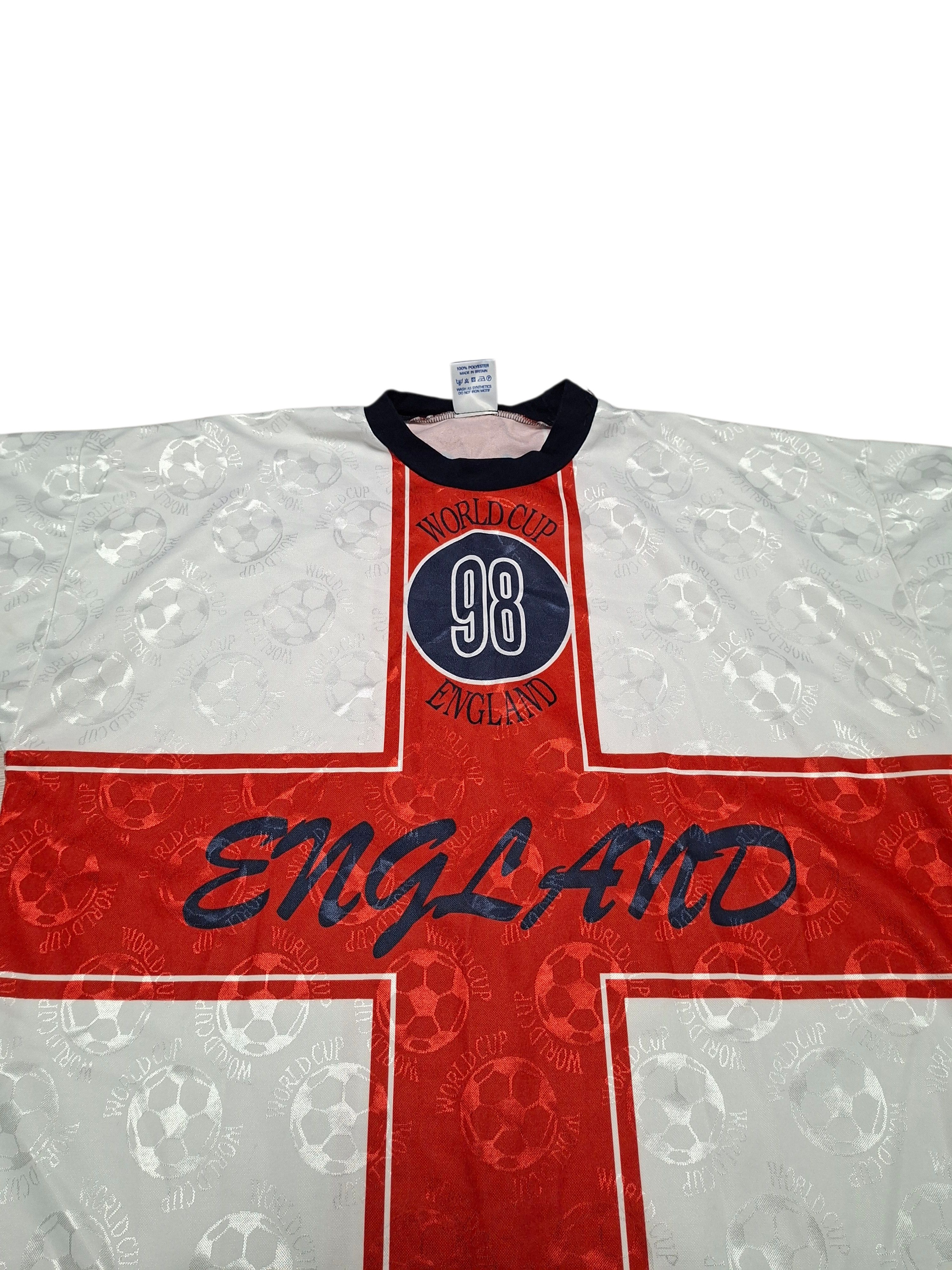 Other ENGLAND VINTAGE 1998 FIFA WORLD CUP TEE SOCCER JERSEY Size US XL / EU 56 / 4 - 2 Thumbnail