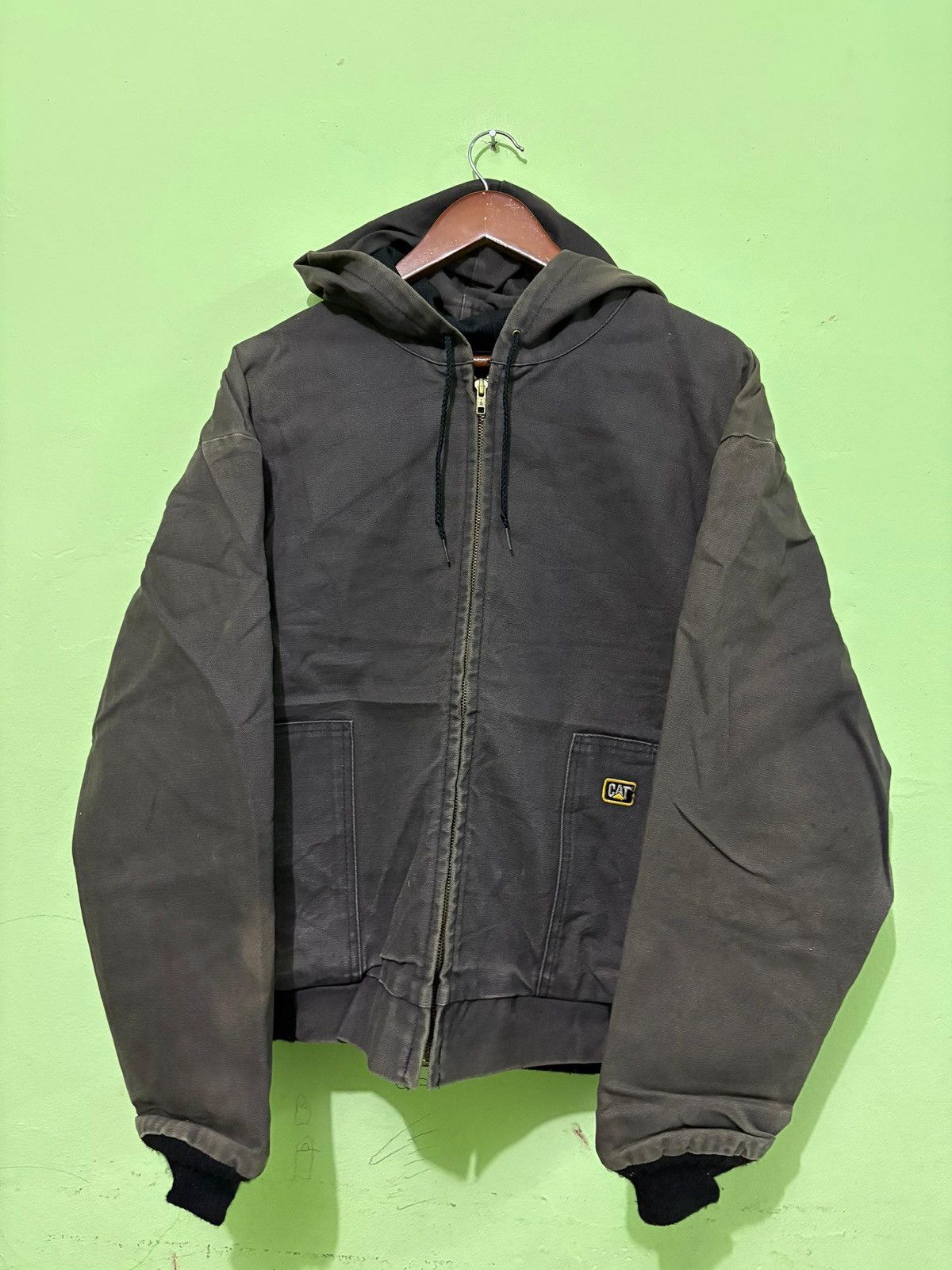Caterpillar Vintage 90's Caterpillar WorkWear Chore Jacket Hoodie Design Size US L / EU 52-54 / 3 - 1 Thumbnail