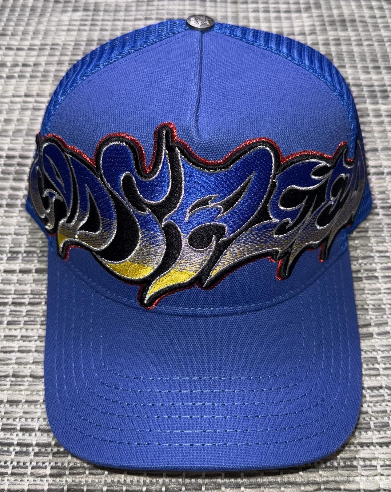 Godspeed Godspeed Blue/Yellow/Red Forever Trucker Hat Size ONE SIZE - 1 Thumbnail