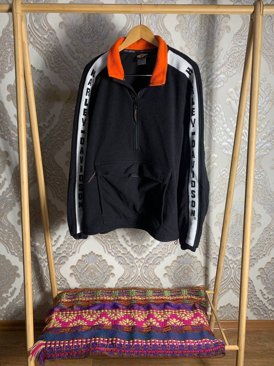 Harley Davidson × Vintage VERY RARE HARLEY DAVIDSON FLEECE FULL ZIP JACKET MOTORCYCLE Size US XL / EU 56 / 4 - 6 Thumbnail