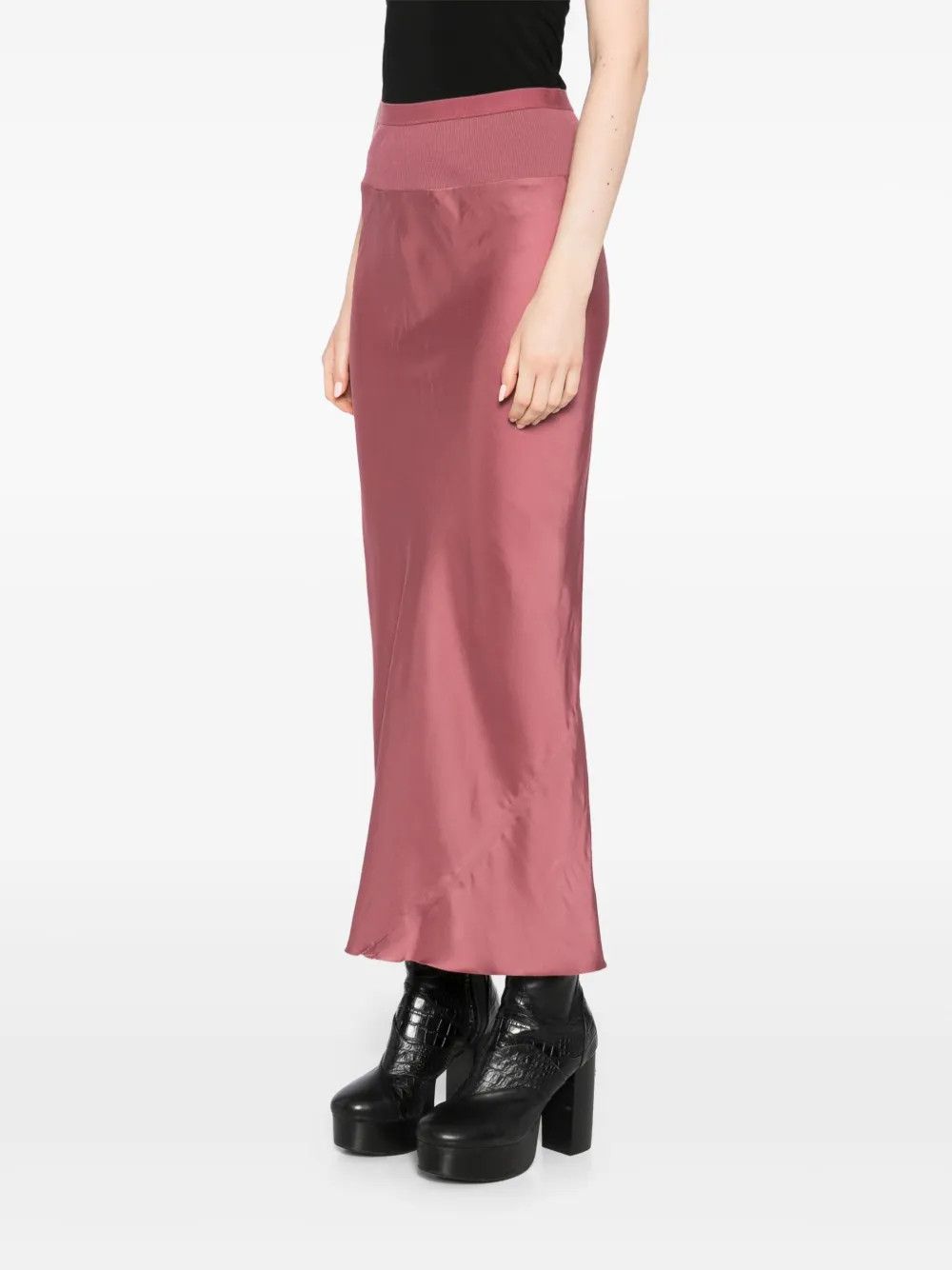 Rick Owens o1y0126 Maxi Skirt in Antique Rose Size 27" / US 4 / IT 40 - 2 Thumbnail