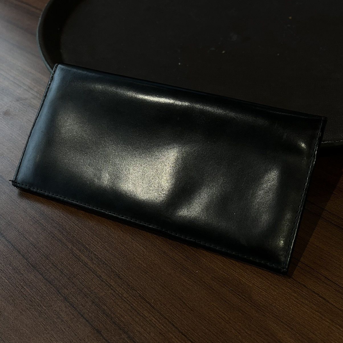 Jean Paul Gaultier Jean Paul Gaultier Metal Plate Long Wallet — Black Leather Size ONE SIZE - 2 Thumbnail