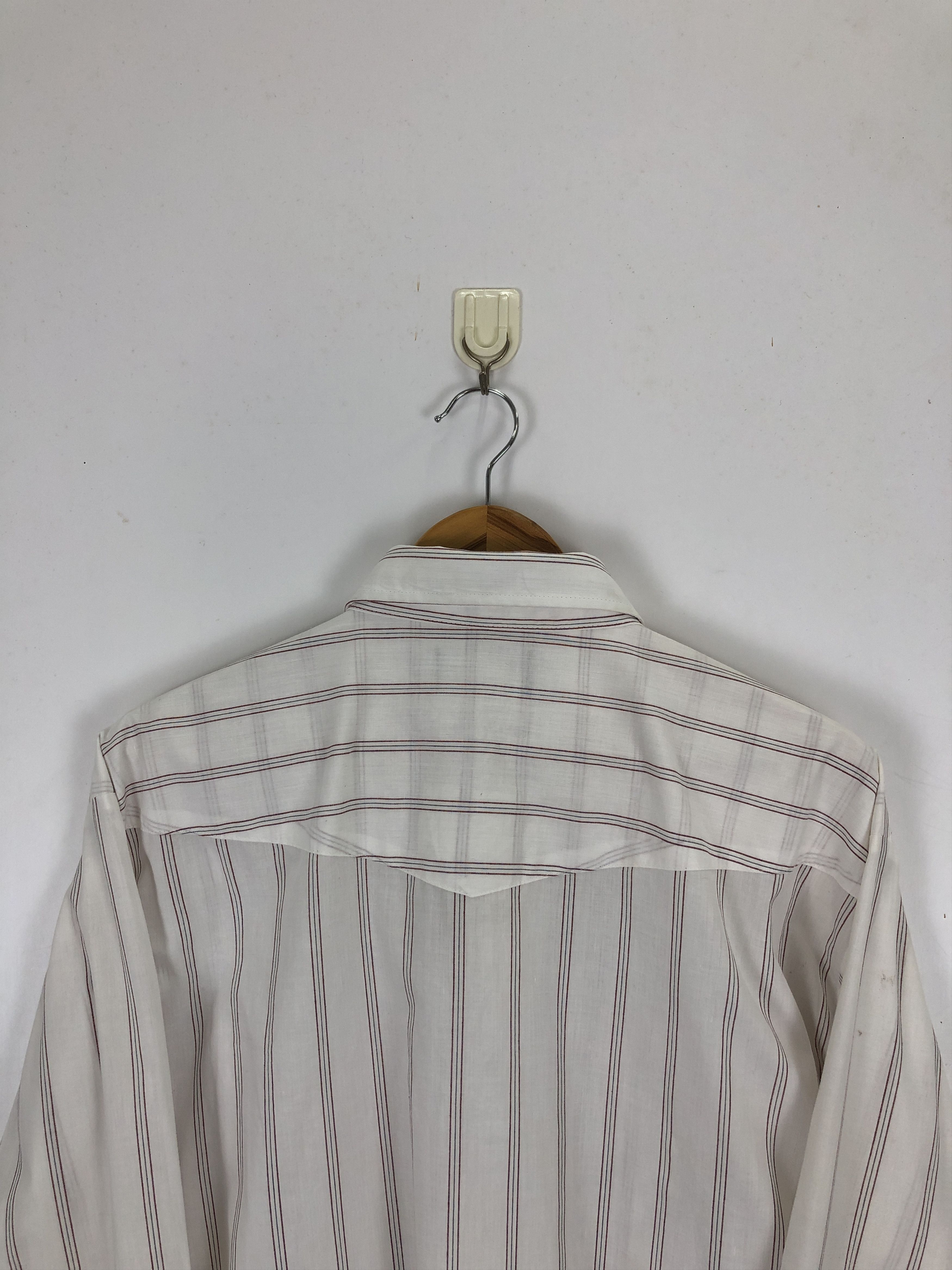 Japanese Brand × Vintage Vintage 70s Karmen Double Pocket Stripe Western Shirt TA0484 Size US XL / EU 56 / 4 - 4 Thumbnail