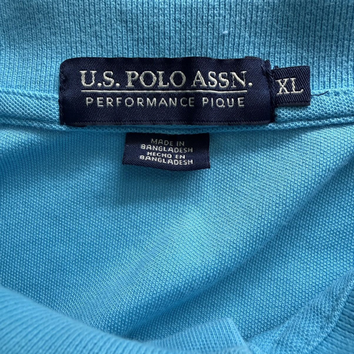 U.S. Polo Assn. U.S. Polo Assn Performance Pique Polo Mens XL Turquoise Size US XL / EU 56 / 4 - 2 Thumbnail