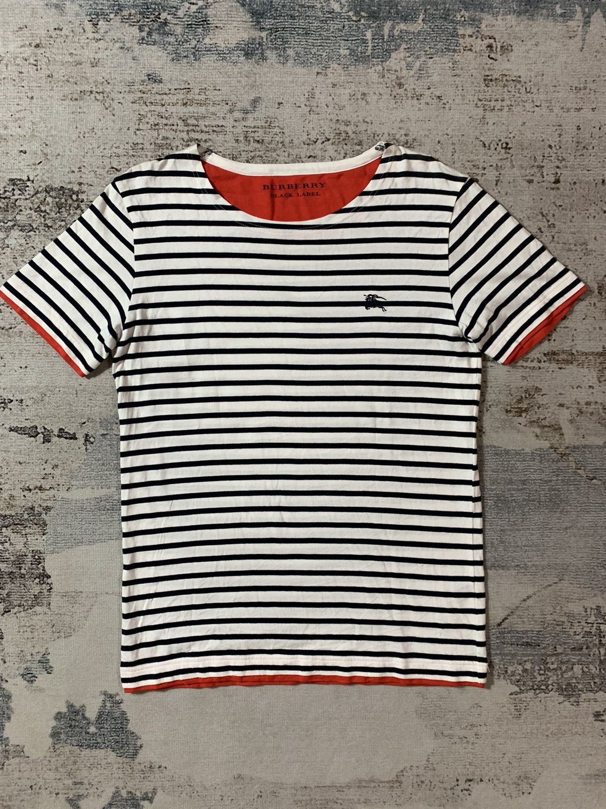Burberry 'RARE' Burberry Black Label Strippe Tshirt Size US M / EU 48-50 / 2 - 1 Thumbnail