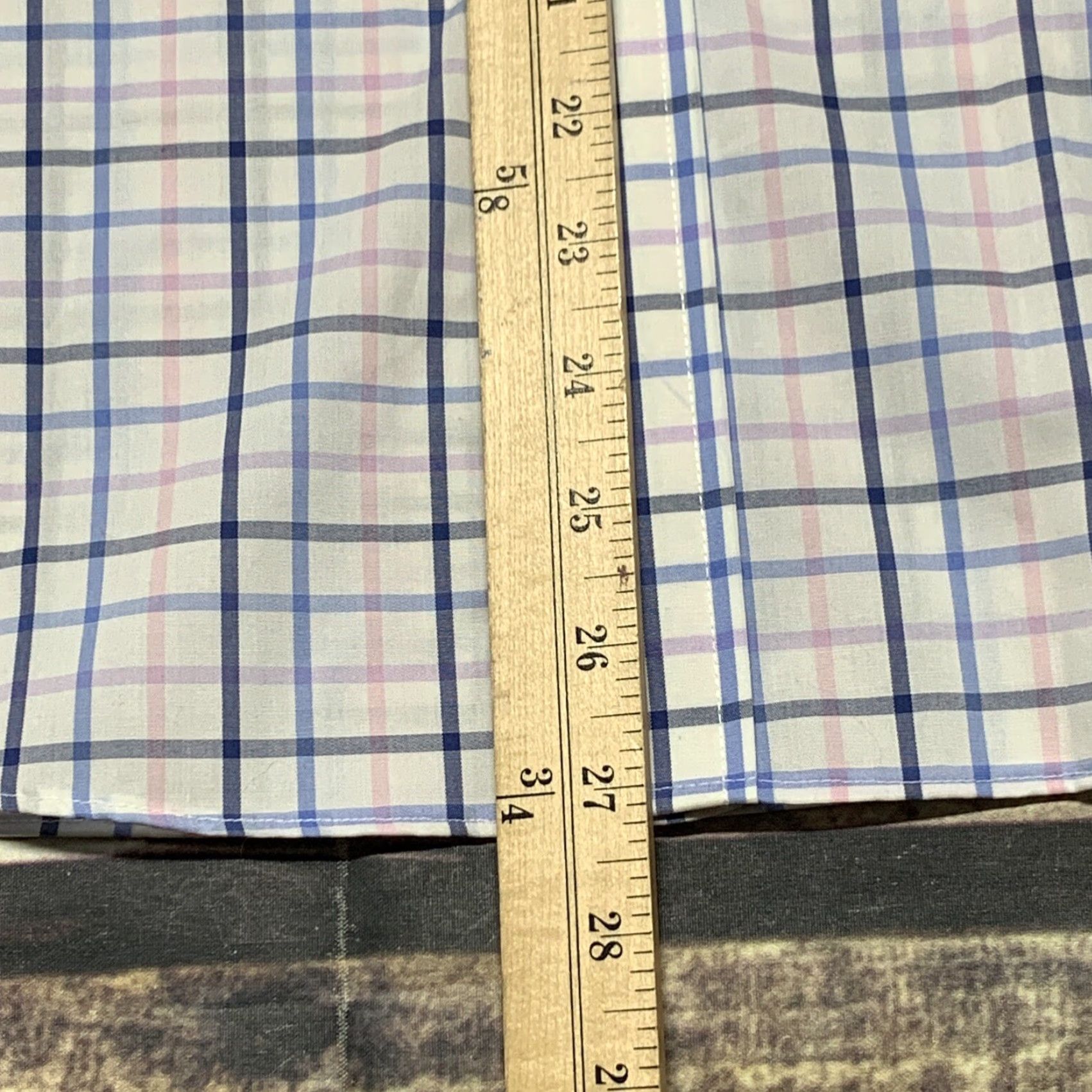 Club Room Club Room Shirt Men's XL White Blue Plaid Button-Front Casual Size US XL / EU 56 / 4 - 5 Thumbnail