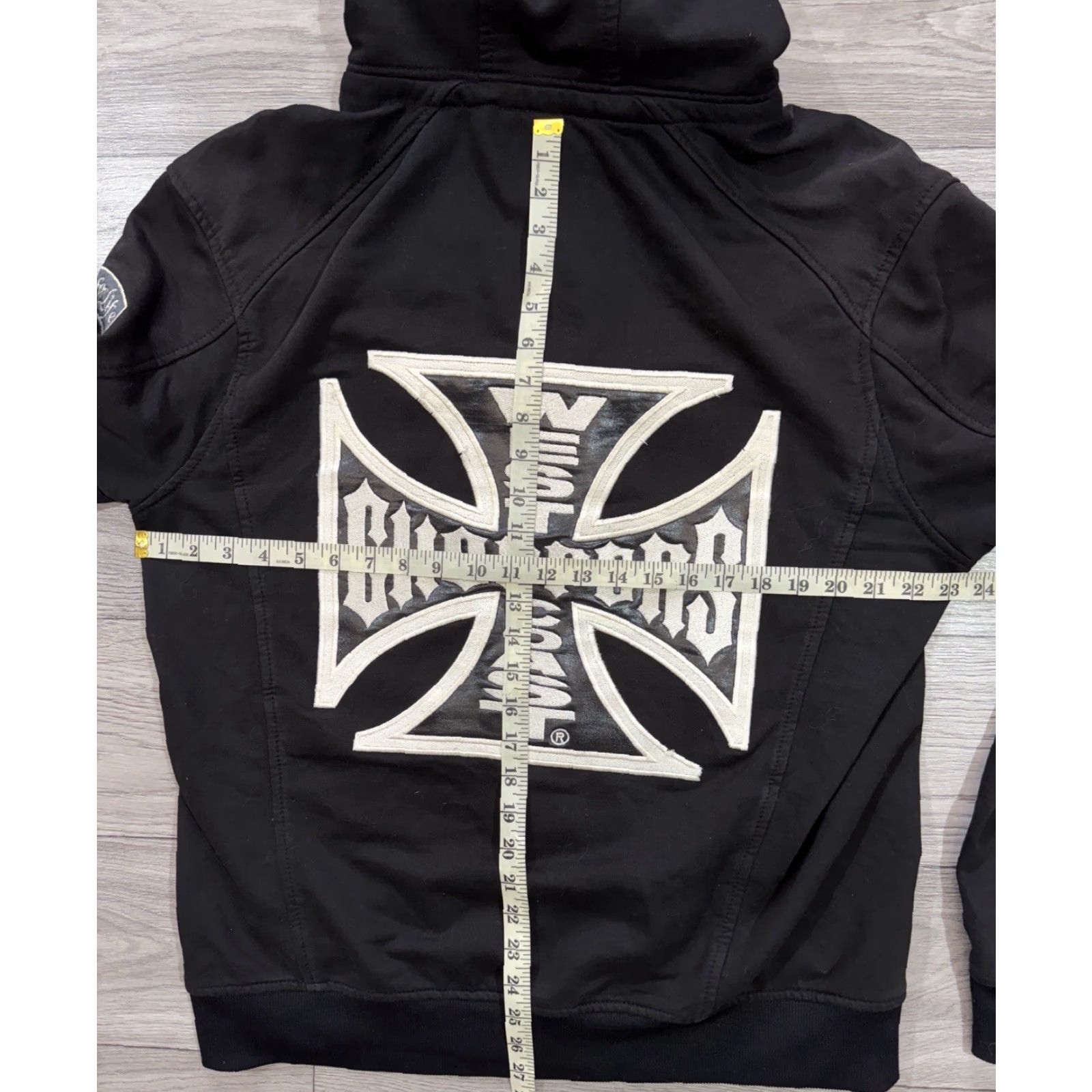 West Coast Choppers West Coast Choppers Zip Black Hoodie Iron Cross Logo Full Zip 3XL Mens Hoodie Long Sleeve Size US XXL / EU 58 / 5 - 4 Thumbnail