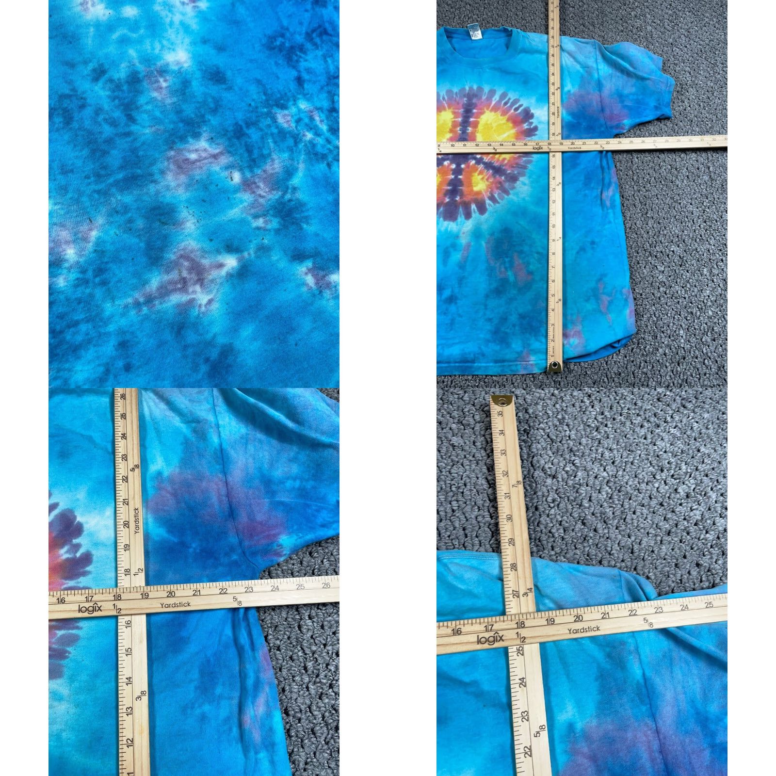 Vintage VINTAGE Sundog Graphic Print Tie Dye T-Shirt Adult XL Blue Yellow 90s Hippie Men's Size US XL / EU 56 / 4 - 8 Thumbnail