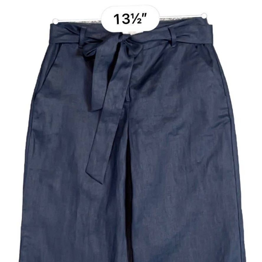 Hobbs London HOBBS LONDON Jacqui Wide Leg Linen Trousers Size 4 NWT Size 27" / US 4 / IT 40 - 9 Thumbnail