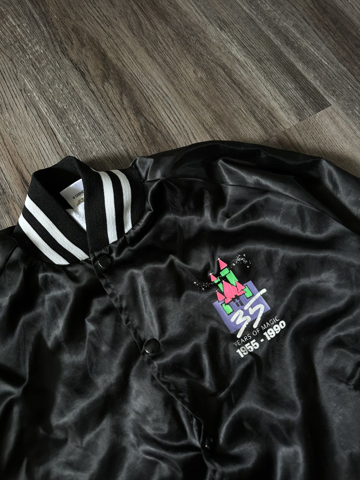 Disney Vintage 90s DISNEY WORLD Satin Varsity Jacket Size US M / EU 48-50 / 2 - 8 Thumbnail