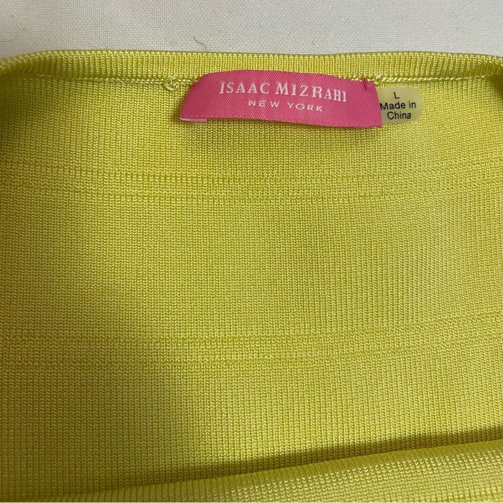 Isaac Mizrahi Isaac Mizrahi Knit Sleeveless Yellow Dress Size L Size L / US 10 / IT 46 - 7 Thumbnail