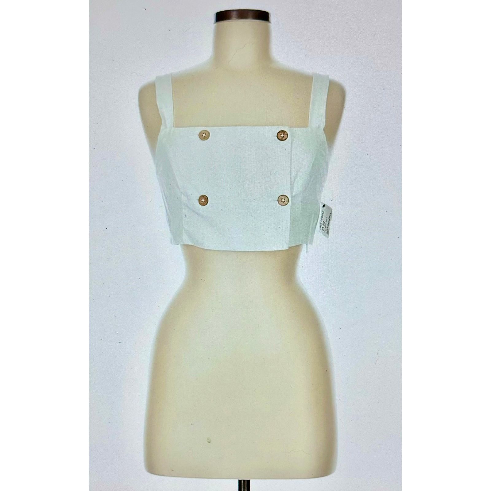 Free People Free People This is Love 4 Button Crop Top White M Size M / US 6-8 / IT 42-44 - 6 Thumbnail