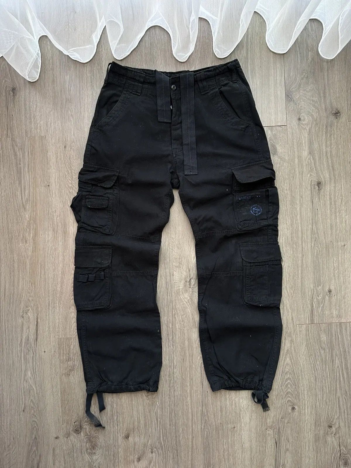 Japanese Brand × Vintage Vintage Cargo Bandit Denim Black Streetwear Pants Size US 32 / EU 48 - 18 Thumbnail