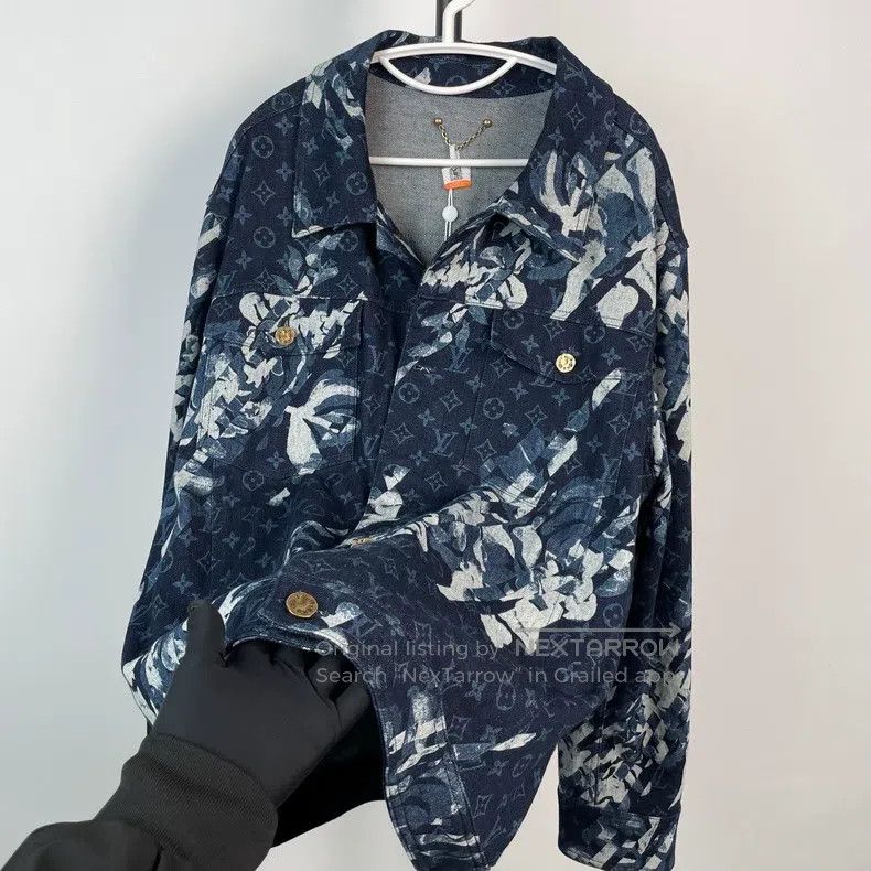 Louis Vuitton Louis Vuitton Dark blue denim jacket Size US XL / EU 56 / 4 - 3 Thumbnail