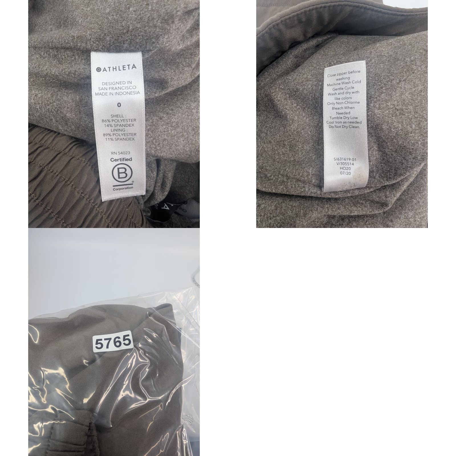 Athleta VINTAGE Athleta Chelsea Cargo Lined Pants Women's 0 Brown Stretch Pull-On Tapered Size 25" / US 0 / IT 36 - 9 Thumbnail