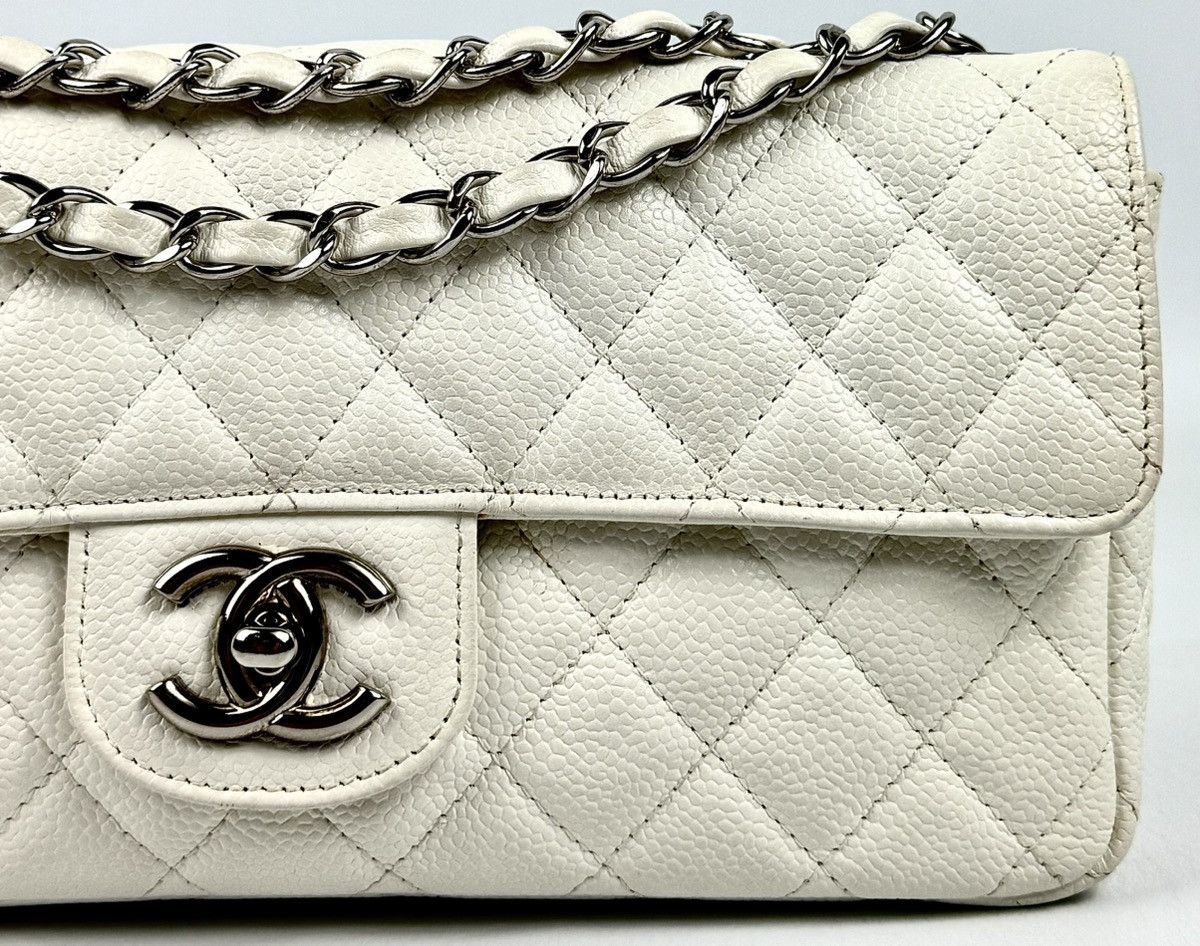 Chanel Chanel - Karl - 2008 - White - Caviar - East West - Flap Size ONE SIZE - 7 Thumbnail