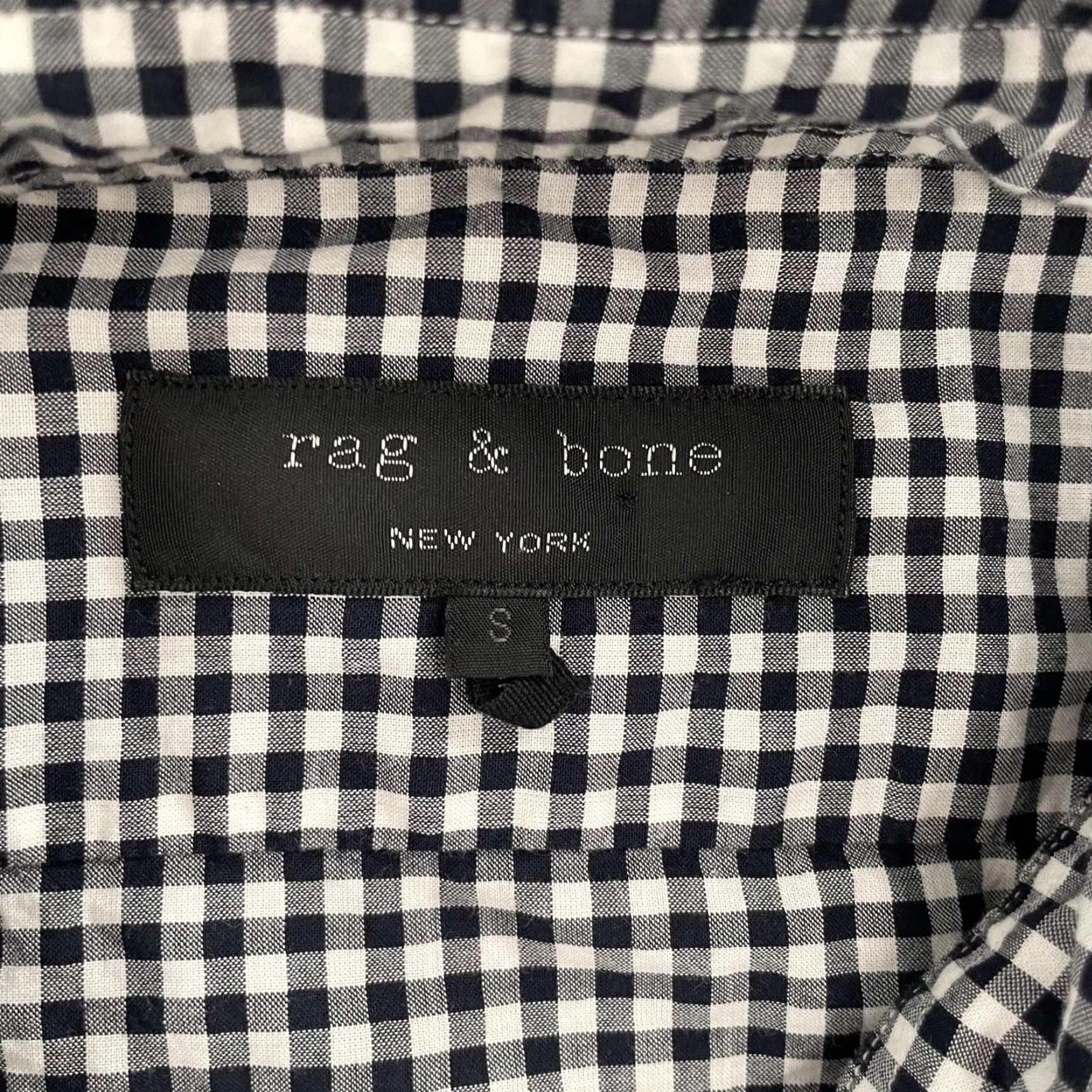 Rag & Bone RAG & BONE Shirt Adult Small Black White Check Button Up Long Sleeve Cotton Mens S Size US S / EU 44-46 / 1 - 6 Thumbnail