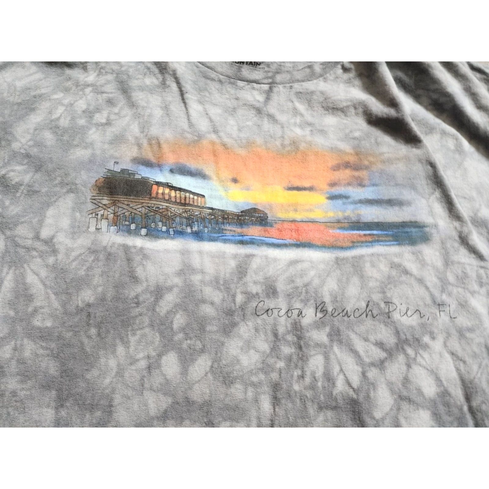 The Mountain The Mountain Mens 2XL T-Shirt Dart Tie Dye Crew Neck Short Sleeve Cotton Gray Animals Bird Tropical 2000s Size US XXL / EU 58 / 5 - 4 Thumbnail