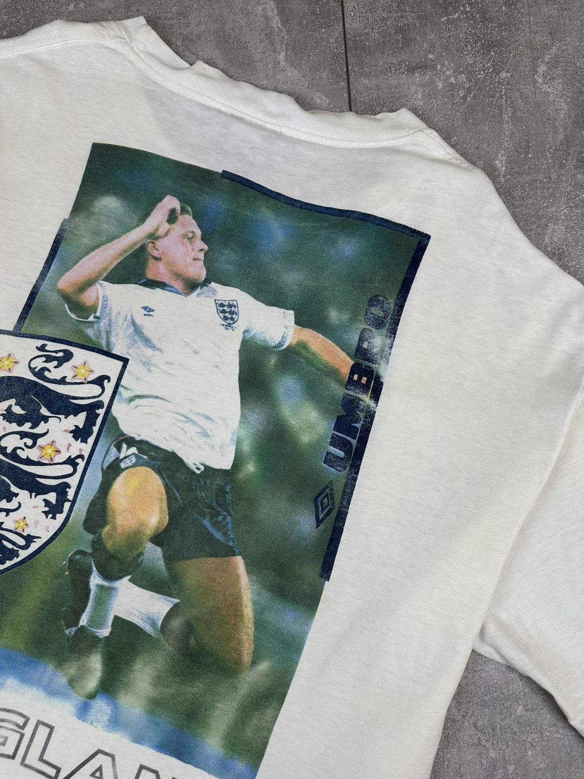 Umbro Umbro England Retro Vintage Cotton Soccer Football T-Shirt Size US XL / EU 56 / 4 - 6 Thumbnail