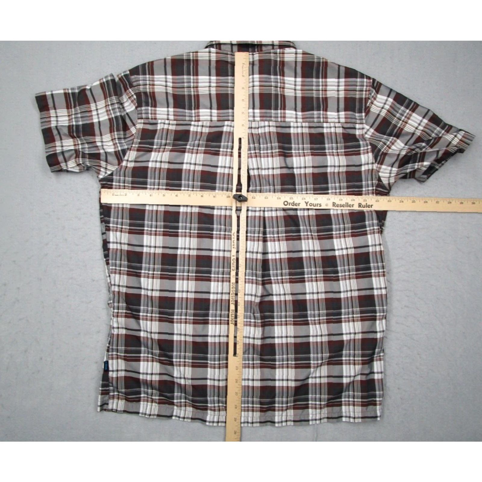 Logo 7 VINTAGE Kuhl Men's Shirt Casual Short Sleeve Plaid Button Up Red Cotton Outdoor Hiking Recreation L Size US L / EU 52-54 / 3 - 5 Thumbnail