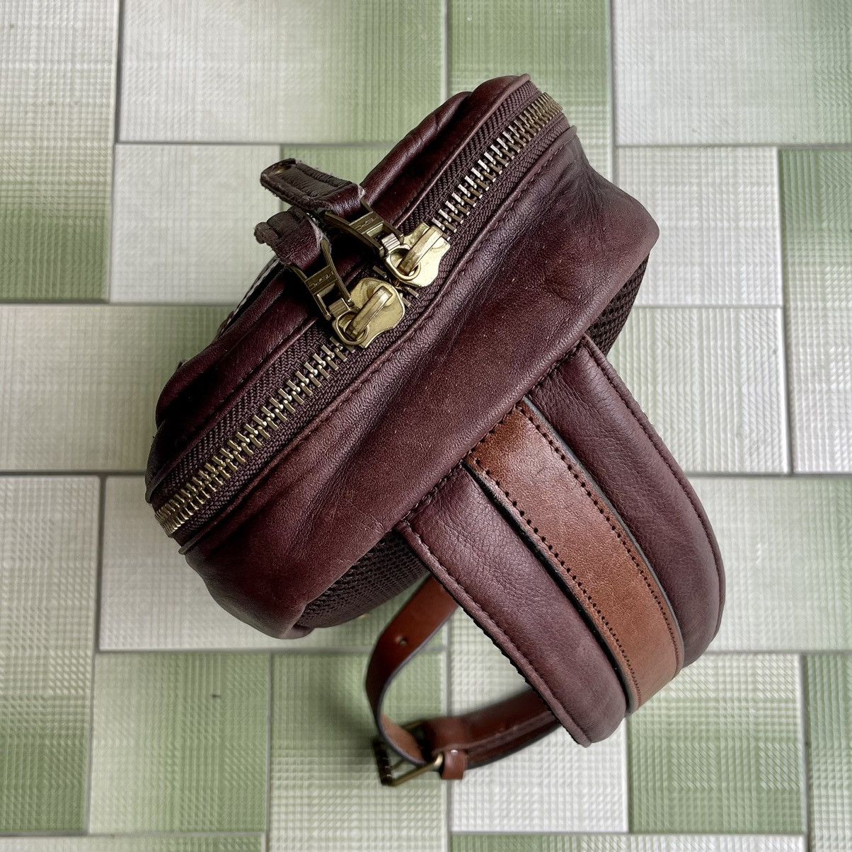Japanese Brand × Leather × MasterPiece Masterpiece 🇯🇵 Full Leather Brown Crossbody Size ONE SIZE - 8 Thumbnail