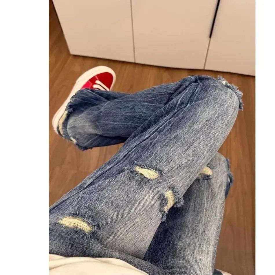 Japanese Brand Retro loose dirty dyed ripped jeans Size US 30 / EU 46 - 4 Thumbnail